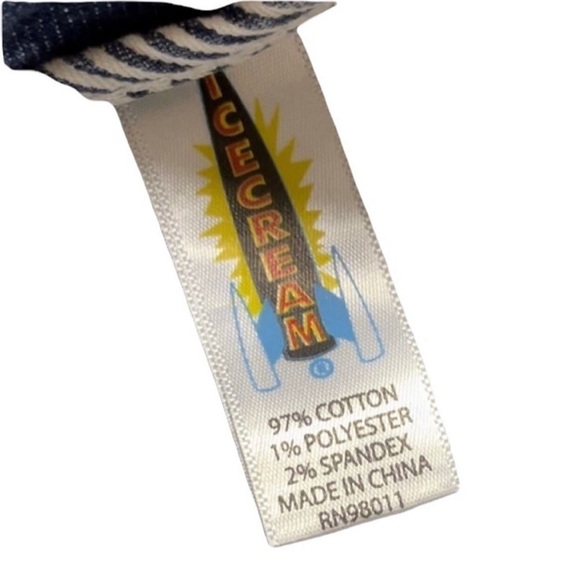 Icecream Neon Lime Striped Running Dog Denim Jean - Picture 9 of 12